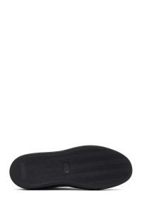 کتونی مردانه مشکی بندی زیره ضخیم چرمی دری مد