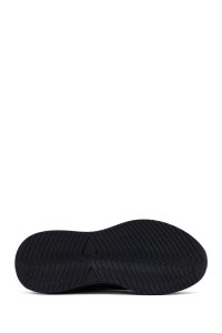 کتونی مردانه مشکی بندی زیره ضخیم چرمی کژوال دری مد