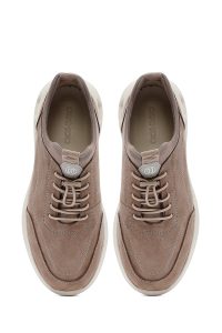 کتونی مردانه ویزون بندی جیر چرمی دری مد