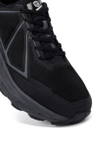 کتونی مردانه پارچه‌ای مشکی بندی زیره ضخیم دری مد