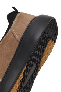 کتونی مردانه چرم نبوک ویزون بندی با زیره ضخیم دری مد