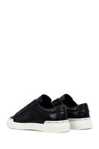 کتونی مردانه چرمی مشکی بندی دری مد