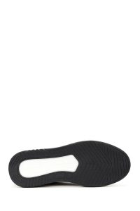 کتونی مردانه چرمی مشکی بندی زیره ضخیم دری مد