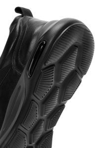 کتونی مردانه چرمی مشکی بندی کژوال دری مد