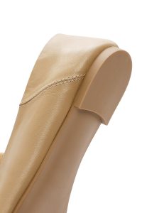 کفش لوفر زنانه چرم بژ دری مد