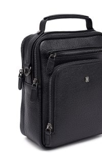 کیف دستی چرمی بند بلند مردانه مشکی دری مد