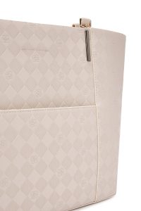 کیف زنانه کرم چاپ‌دار دوشی دری مد