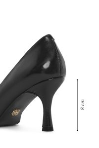 استیلتو زنانه مشکی چرم ورنی پاشنه نازک دری مد