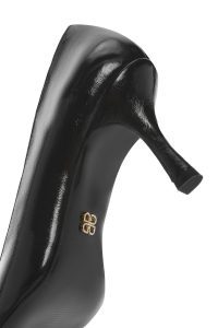 استیلتو زنانه مشکی چرم ورنی پاشنه نازک دری مد