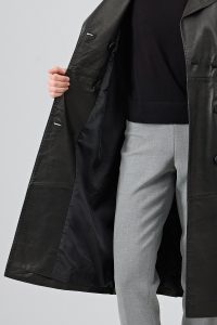 بارانی چرمی مشکی زنانه بیانسه دری مد