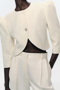 بلیزر زنانه کوتاه با آستین پفی زارا – ZARA