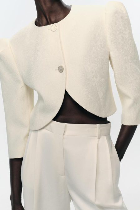 بلیزر زنانه کوتاه با آستین پفی زارا – ZARA
