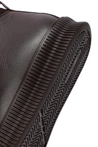 بوت اسپرت مردانه چرمی قهوه‌ای بندی زیپ‌دار دری مد