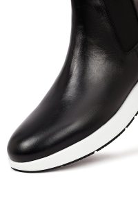 بوت اسپرت مردانه چرمی مشکی چلسی دری مد