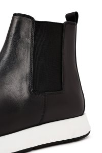 بوت اسپرت مردانه چرمی مشکی چلسی دری مد