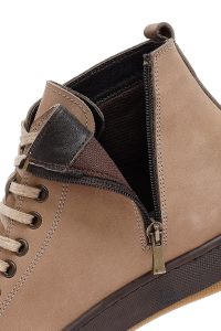 بوت اسپرت چرم نبوک مردانه ویزون بندی زیپ‌دار دری‌مد