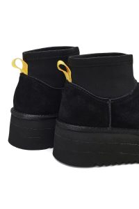 بوت تدی جیر زنانه مشکی زیره ضخیم دری‌مد