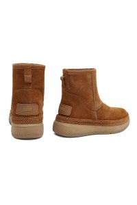 بوت تدی زنانه جیر قهوه ای دری مد