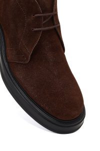 بوت جیر مردانه قهوه‌ای بندی دری‌مد