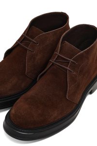 بوت جیر مردانه قهوه‌ای بندی دری‌مد