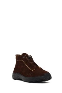 بوت جیر مردانه قهوه‌ای بندی دری‌مد