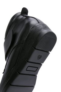 بوت راحتی چرم مشکی چسبی زنانه دری مد