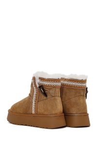 بوت زنانه تدی جیر تابا لژدار طرح‌دار دری مد