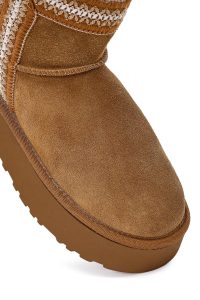 بوت زنانه تدی جیر تابا لژدار طرح‌دار دری مد