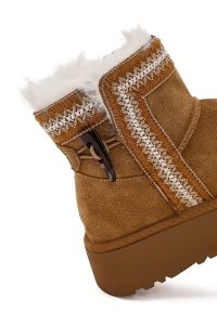 بوت زنانه تدی جیر تابا لژدار طرح‌دار دری مد