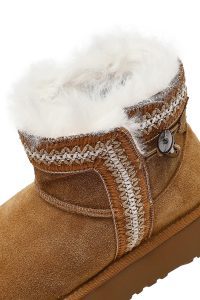 بوت زنانه تدی جیر تابا لژدار طرح‌دار دری مد