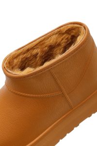 بوت زنانه تدی خزدار قهوه‌ای دری مد