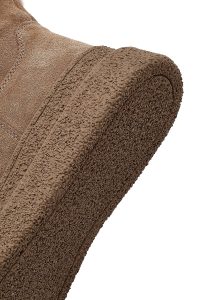 بوت زنانه تدی چرم جیر ویزون خزدار زیره‌ضخیم زیپ‌دار دری مد