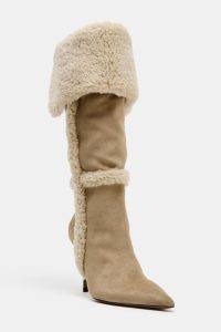 بوت زنانه ترکیبی پاشنه‌دار زارا – ZARA