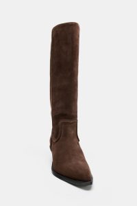 بوت زنانه جیر اسپلیت کابویی پاشنه‌دار زارا – ZARA