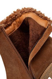 بوت زنانه جیر تابا زیپ‌دار پاشنه‌بلند ضخیم دری مد