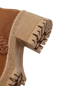 بوت زنانه جیر تابا زیپ‌دار پاشنه‌بلند ضخیم دری مد