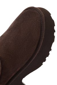 بوت زنانه جیر قهوه‌ای زیره ضخیم مدل تدی دری مد