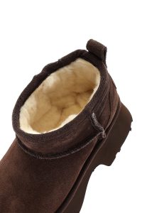 بوت زنانه جیر قهوه‌ای زیره ضخیم مدل تدی دری مد