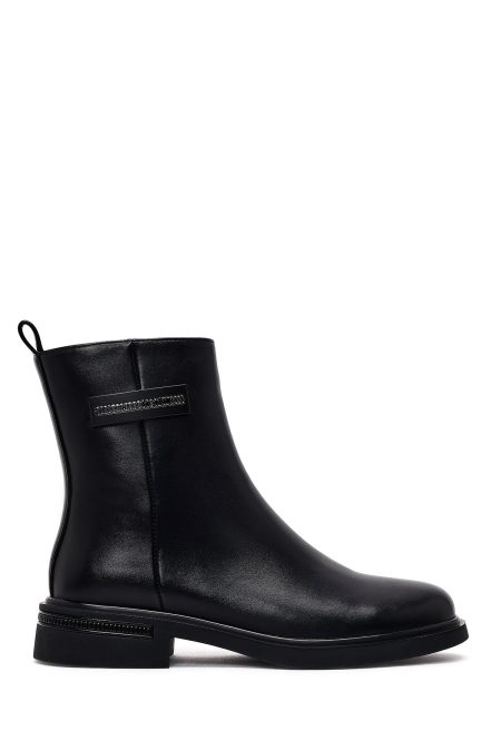 بوت زنانه مشکی زیپ‌دار دری مد