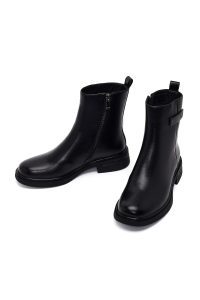 بوت زنانه مشکی زیپ‌دار دری مد