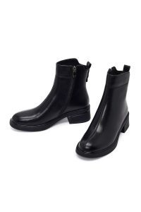بوت زنانه مشکی زیپ‌دار دری مد
