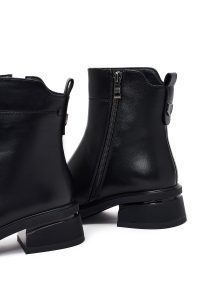 بوت زنانه مشکی زیپ‌دار دری مد