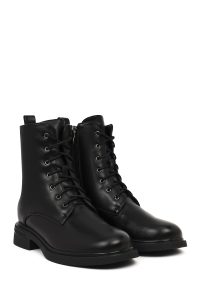 بوت زنانه مشکی زیپ‌دار مدل پستالی دری مد