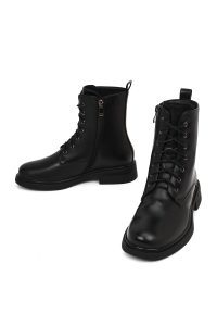 بوت زنانه مشکی زیپ‌دار مدل پستالی دری مد