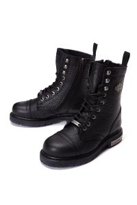 بوت زنانه مشکی هارلی دیویدسون کولمار زیپ دار