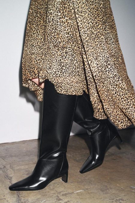 بوت زنانه پاشنه گربه‌ای زارا – ZARA