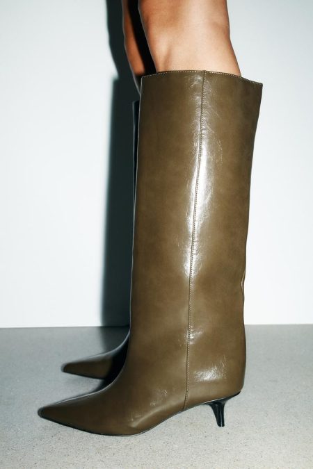 بوت زنانه پاشنه گربه‌ای زارا – ZARA