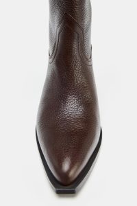 بوت زنانه چرم ساق‌بلند زارا – ZARA