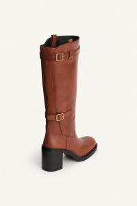 بوت زنانه چرم سگک‌دار لیمیتد ادیشن زارا – ZARA