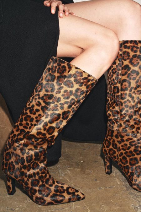 بوت زنانه چرم و پوست گوسفندی طرح حیوانات زارا – ZARA